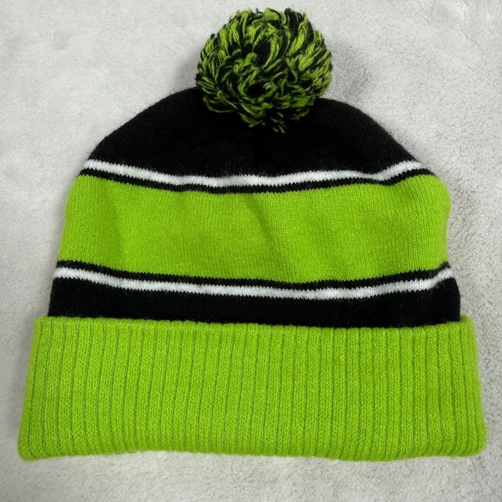 Nickelodeon Teenage Mutant Ninja Turtles Kids Beanie Hat Pom Pom Black‎ Green